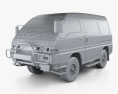 Mitsubishi Delica Star Wagon 4WD 1986 3D-Modell clay render