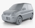Mitsubishi Minica 5-door 2011 3d model clay render