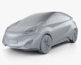 Mitsubishi CA-MiEV 2014 3D модель clay render