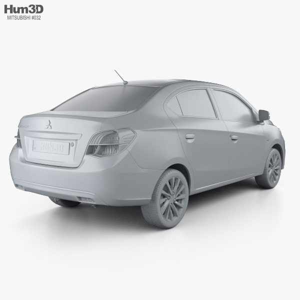 Mitsubishi Attrage 2016 3D model - Vehicles on Hum3D