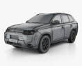 Mitsubishi Outlander PHEV 2016 3d model wire render