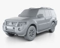 Mitsubishi Pajero (Montero) Wagon 2014 3d model clay render