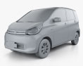 Mitsubishi eK Wagon 2016 3D-Modell clay render
