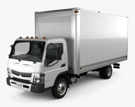 3D model of Mitsubishi Fuso Box Truck 2016