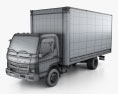 Mitsubishi Fuso Box Truck 2016 3d model wire render