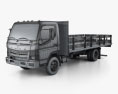 Mitsubishi Fuso フラットベッドトラック 2013 3Dモデル wire render