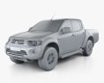 Mitsubishi L200 Triton 双人驾驶室 HPE 2014 3D模型 clay render