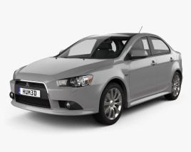 3D model of Mitsubishi Lancer sedan 2015