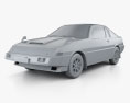 Mitsubishi Starion Turbo GSR III 1982 3D模型 clay render