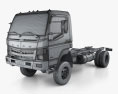 Mitsubishi Fuso Canter 섀시 트럭 2016 3D 모델  wire render