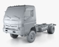 Mitsubishi Fuso Canter Camion Telaio 2013 Modello 3D clay render