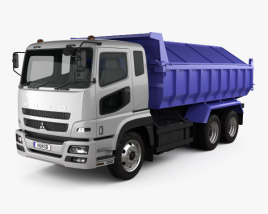 Mitsubishi Fuso Super Great Dump Truck 3-axle 2015 3D model