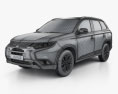 Mitsubishi Outlander 2018 3D-Modell wire render