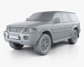 Mitsubishi Pajero Sport 2005 3D模型 clay render