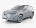 Mitsubishi Outlander PHEV 2018 3d model clay render