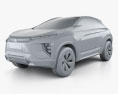 Mitsubishi eX 2015 3d model clay render