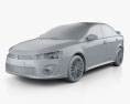 Mitsubishi Lancer GT 2019 3D-Modell clay render