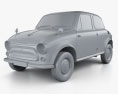 Mitsubishi 500 1960 3d model clay render