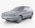 Mitsubishi Colt (Mirage) 1991 Modello 3D clay render