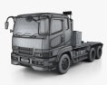 Mitsubishi Fuso Super Great (FP) Tractor Truck 2007 3d model wire render