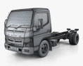 Mitsubishi Fuso Canter 515 Superlow City Cab Chassis Truck 2019 3d model wire render