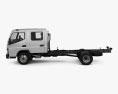 Mitsubishi Fuso Canter 815 Wide Crew Cab Chassis Truck 2019 3d model side view