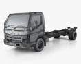 Mitsubishi Fuso Canter 918 Wide Single Cab Chassis Truck 2019 3d model wire render