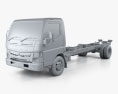 Mitsubishi Fuso Canter 918 Wide Single Cab Chassis Truck 2019 3d model clay render