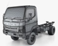 Mitsubishi Fuso Canter FG Wide Single Cab Chassis Truck 2019 3d model wire render