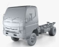 Mitsubishi Fuso Canter FG Wide Cabine Simple Camion Châssis 2016 Modèle 3d clay render