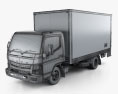 Mitsubishi Fuso Canter 515 Wide Single Cab Pantech Truck 2019 3D модель wire render