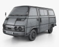 Mitsubishi Delica Coach 1974 3D-Modell wire render