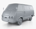 Mitsubishi Delica Coach 1974 3D-Modell clay render
