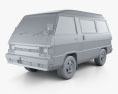 Mitsubishi Delica Star Wagon 4WD GLX 1982 3d model clay render