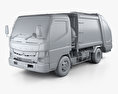 Mitsubishi Fuso Canter Shinmaywa Camion della spazzatura 2017 Modello 3D clay render