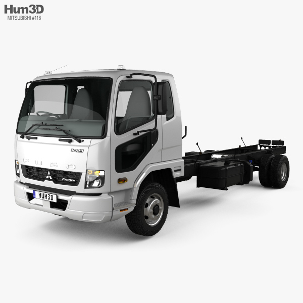Mitsubishi Fuso Fighter (2017) Chassis Truck with HQ interior 2017 3D model