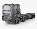Mitsubishi Fuso Heavy Chassis Truck with HQ interior 2020 3d model wire render
