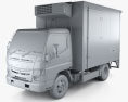 Mitsubishi Fuso Canter City Cab Refrigerator Truck 2020 3d model clay render