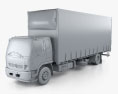 Mitsubishi Fuso Fighter Curtainsider 12 Pallet Truck 2020 3d model clay render