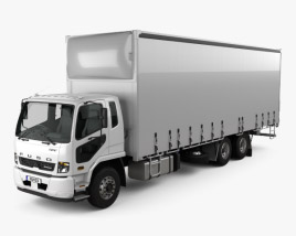 Mitsubishi Fuso Fighter Curtainsider 14 Pallet Truck 2020 Modelo 3d
