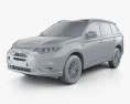 Mitsubishi Outlander PHEV 2020 3d model clay render