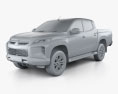 Mitsubishi Triton Double Cab 2021 3d model clay render
