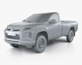 Mitsubishi Triton Single Cab 2021 3d model clay render