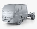 Mitsubishi Fuso Canter (515) City Crew Cab Chassis Truck 2019 3d model clay render