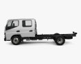 Mitsubishi Fuso Canter (515) City Crew Cab Chassis Truck with HQ interior 2019 3d model side view