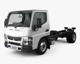 Mitsubishi Fuso Canter (515) City Single Cab Low Roof Chassis Truck with HQ interior 2019 3D model