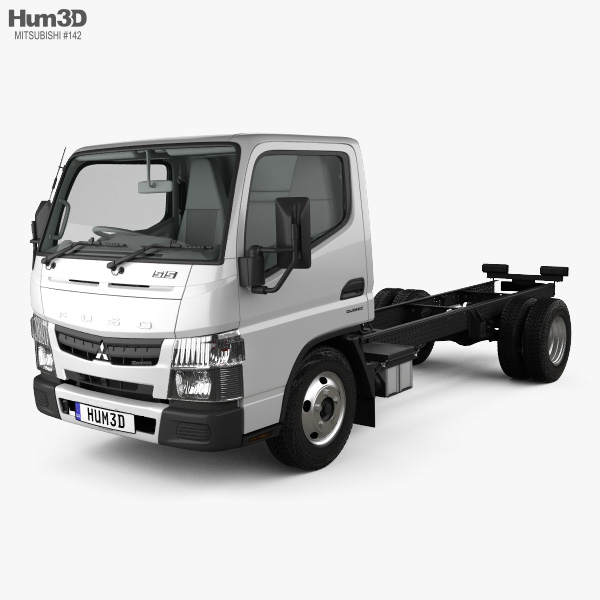Mitsubishi Fuso Canter (515) City Single Cab Low Roof Chassis Truck with HQ interior 2019 3D model