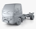 Mitsubishi Fuso Canter (515) Super Low City Cab Chassis Truck with HQ interior 2019 3d model clay render