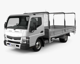 Mitsubishi Fuso Canter (515) Wide Cabina Simple Tray Truck 2016 Modelo 3D