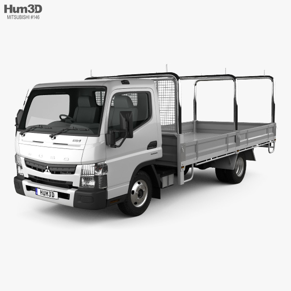 Mitsubishi Fuso Canter (515) Wide Cabine Simple Tray Truck 2016 Modèle 3D